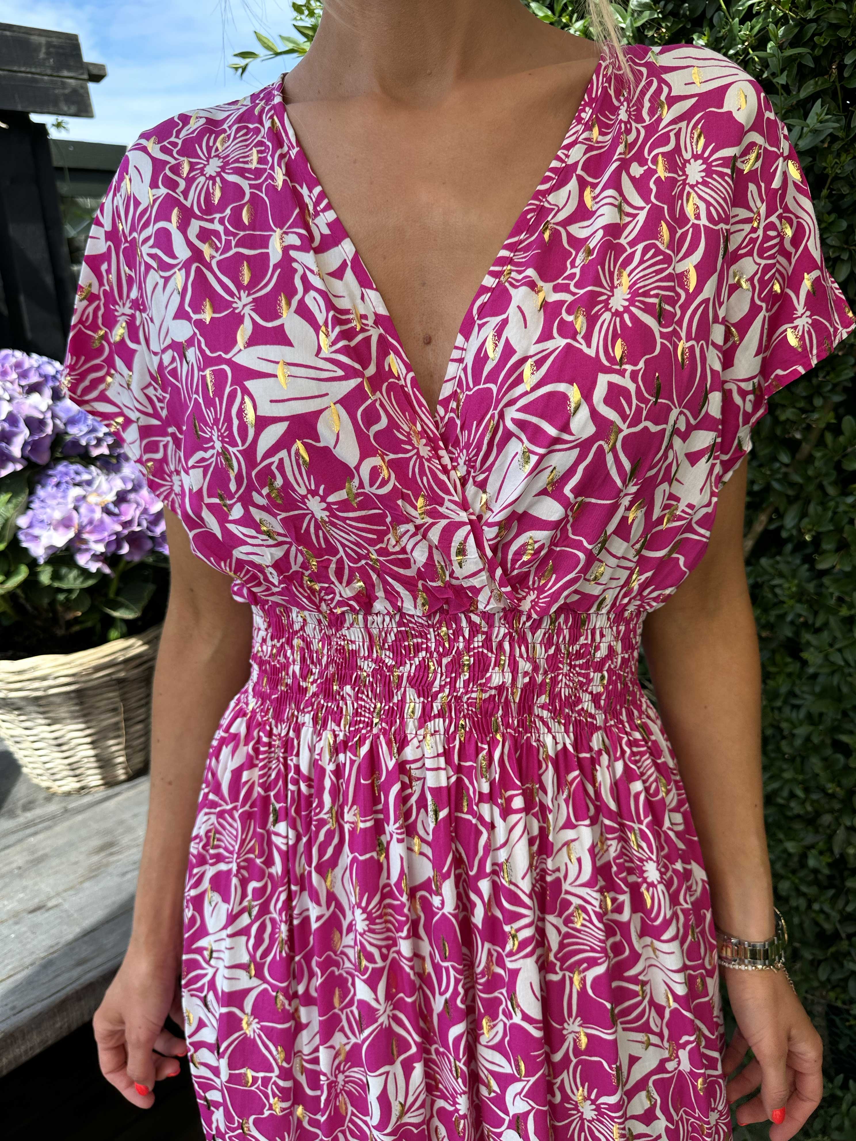 Misha Flower Short - Sød blomstret kjole med smock